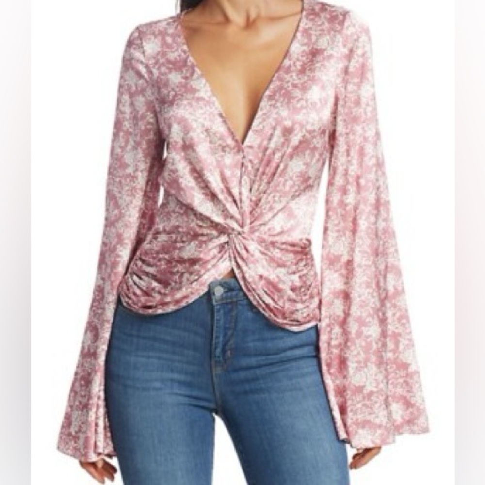 NWOT Caroline Constas Romy Silk Top sz S